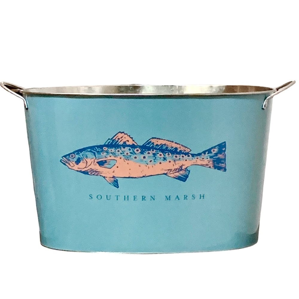 Southern Marsh Oblong Metal Container With Handles
